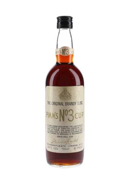 Pimm's No.3 Cup The Original Brandy Sling Bottled 1960s-1970s 75.7cl / 34%