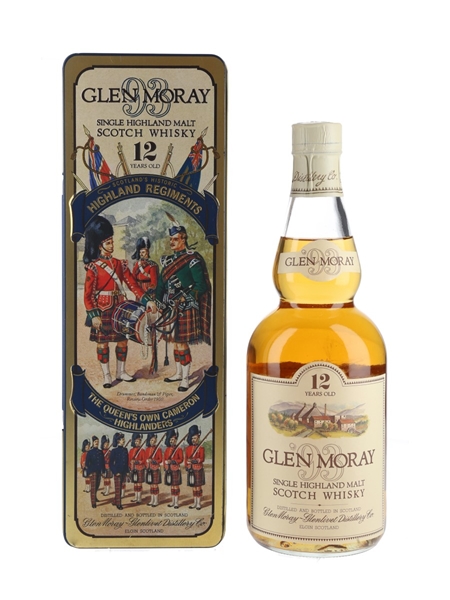 Glen Moray 12 Year Old Bottled 1980s - Scotland's Historic Highland Regiments 75cl / 43%