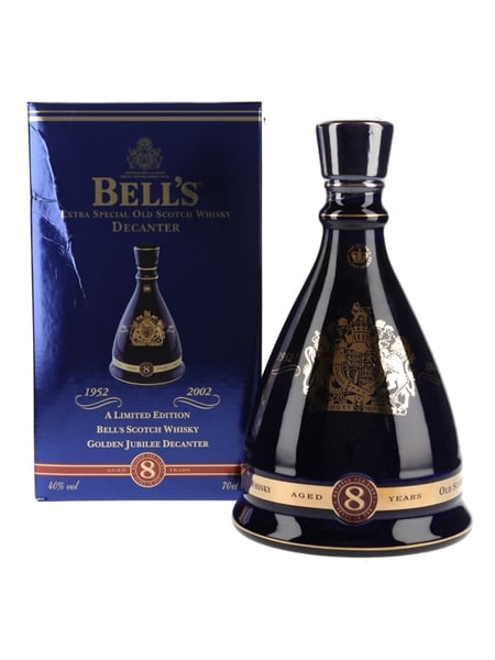 Bell's Ceramic Decanter 2002 Golden Jubilee Queen Elizabeth II 50 Years Reign 70cl / 40%