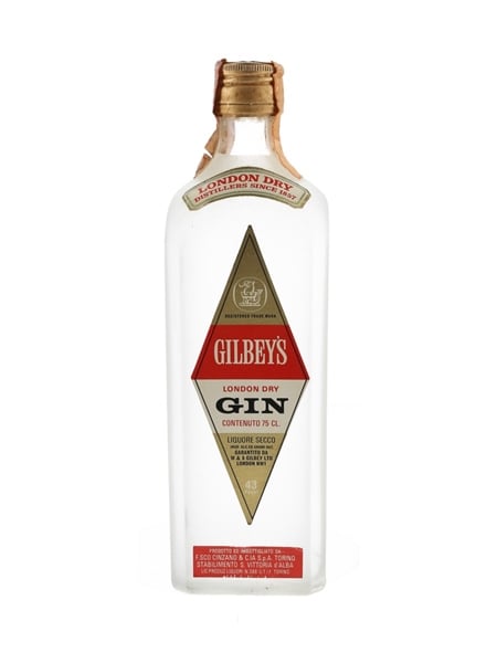 Gilbey's London Dry Gin Bottled 1960s - Cinzano 75cl / 43%