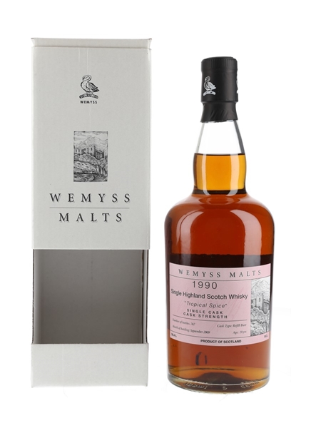 Wemyss Tropical Spice 1990 Bottled 2009 - Wemyss Malts 70cl / 59.4%