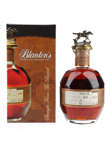 Blanton's Straight From The Barrel No. 363 Bottled 2019 - Bottle Number 1 70cl / 65.15%