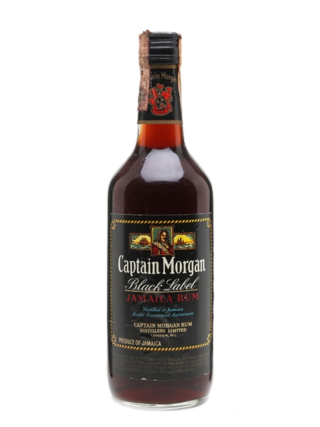 Captain Morgan Black Label Rum Bottled 1970s 75cl / 43%