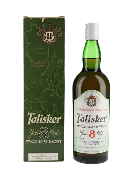 Talisker 8 Year Old Bottled 1970s - The Distiller's Agency Ltd. 75.7cl / 45.7%