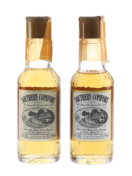 Southern Comfort Bottled 1970s 2 x 4.7cl / 50%