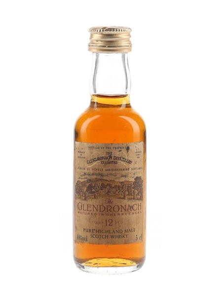 Glendronach 12 Year Old Sherry Cask Bottled 1980s 5cl / 40%