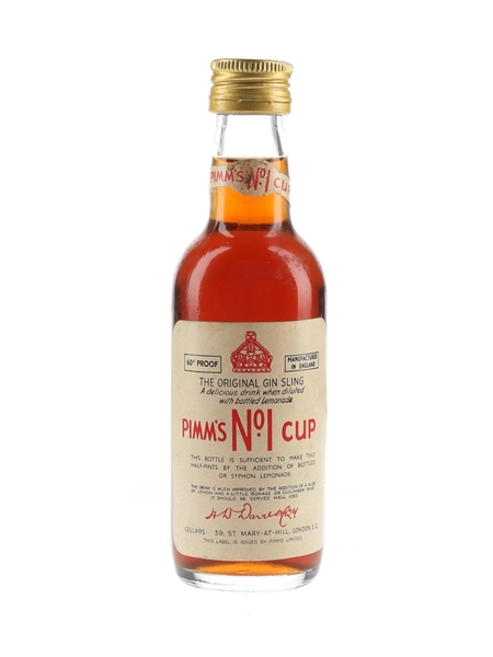 Pimm's No.1 Cup Bottled 1960s 10cl / 34%