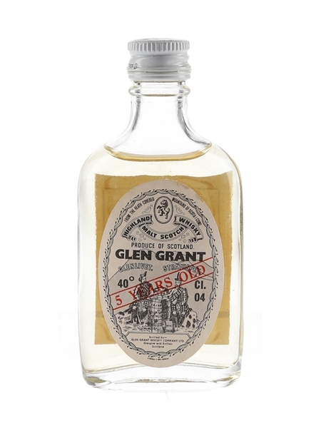 Glen Grant 5 Year Old Bottled 1960s - Giovinetti 4cl / 40%