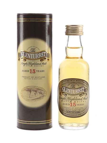 Glenturret 15 Year Old Bottled 1990s 5cl / 40%