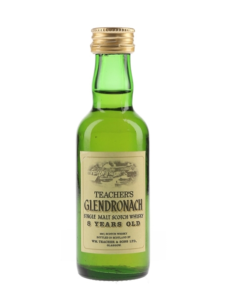 Glendronach 8 Year Old Bottled 1980s - Wm Teacher & Sons 5cl