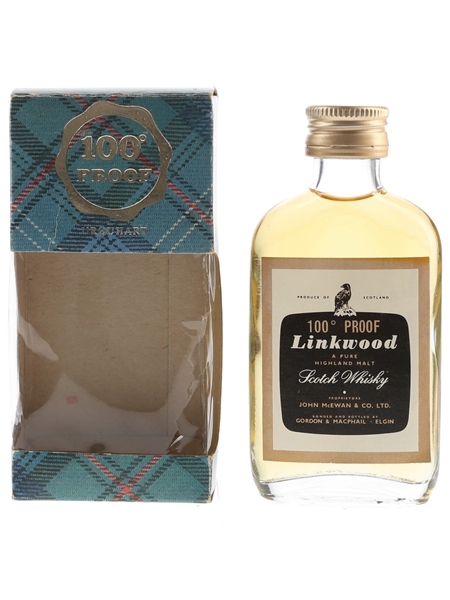 Linkwood 100 Proof Bottled 1970s - Gordon & MacPhail 5cl / 57%