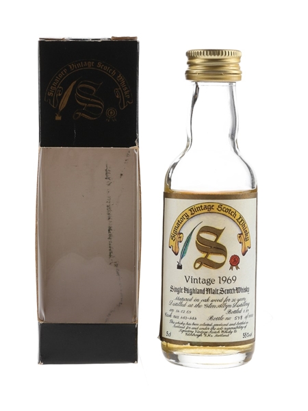 Glen Albyn 1969 20 Year Old Bottled 1989 - Signatory Vintage 5cl / 55%