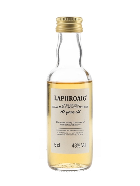 Laphroaig 10 Year Old Unblended Bottled 1980s 5cl / 43%