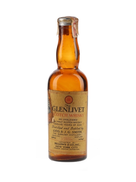 Glenlivet 12 Year Old Bottled 1930s-1940s - Bellows & Co. 5.9cl / 45.5%