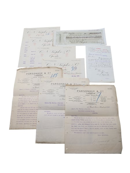 Kopke & Co. Correspondence & Purchase Receipts, Dated 1907-1908 William Pulling & Co. 