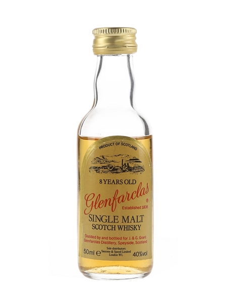 Glenfarclas 8 Year Old Bottled 1980s - Saccone & Speed 5cl / 40%