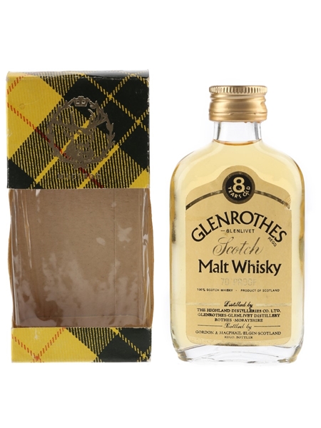 Glenrothes Glenlivet 8 Year Old Bottled 1970s - Gordon & MacPhail 5cl / 40%