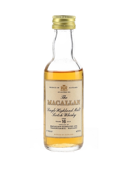 Macallan 16 Year Old Bottled 1980s 5cl / 43%