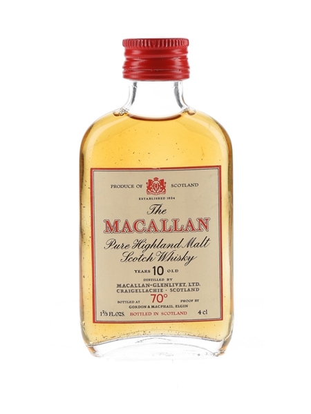 Macallan 10 Year Old Bottled 1970s-1980s - Gordon & MacPhail 4cl / 40%