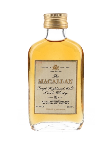 Macallan 10 Year Old Bottled 1970s-1980s 5cl / 40%