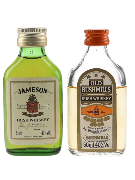 Jameson & Bushmills 3 Star Bottled 1980s 5cl / 40%