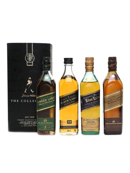 Johnnie Walker The Collection Black, Green, Gold & Blue Label 4 x 20cl