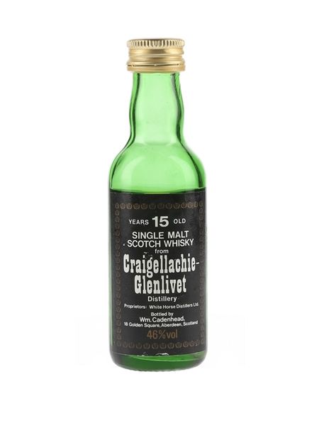 Craigellachie Glenlivet 15 Year Old Bottled 1980s - Cadenhead's 5cl / 46%