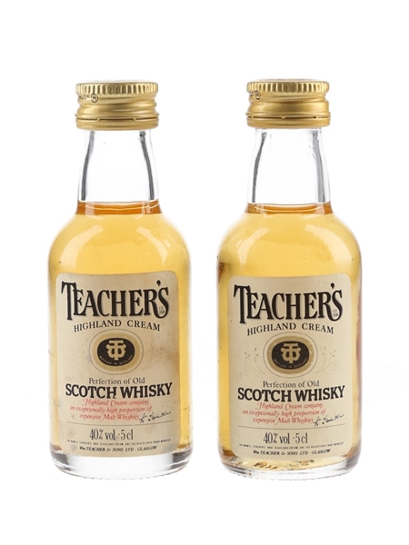 Teacher's Highland Cream Bottled 1980s 2 x 5cl / 40%