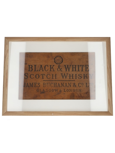 Black & White Scotch Whisky Framed Case Panel  51.2cm x 37.7cm