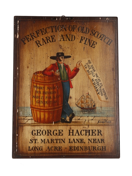 Perfection of Old Scotch Rare and Fine Painting on Wood Panel B. D'Arte F. Conz. 39.6cm x 29.6cm