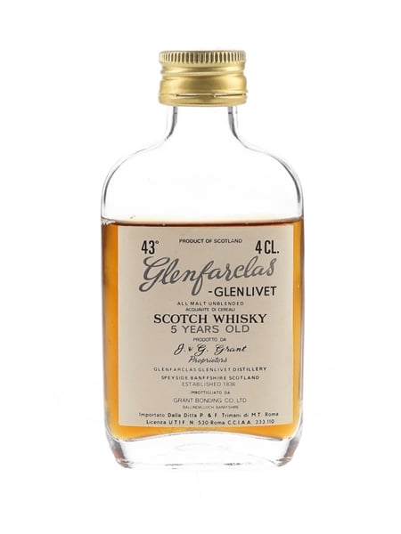 Glenfarclas 5 Year Old All Malt Bottled 1970s - P & F 4cl / 43%