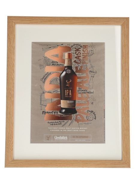 Glenfiddich IPA Experiment Framed Advertisement 2016 39.5cm x 32.5cm