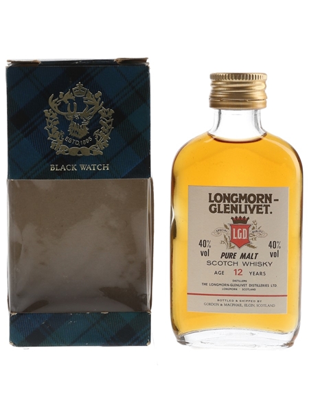 Longmorn Glenlivet 12 Year Old Bottled 1980s - Gordon & MacPhail 5cl / 40%