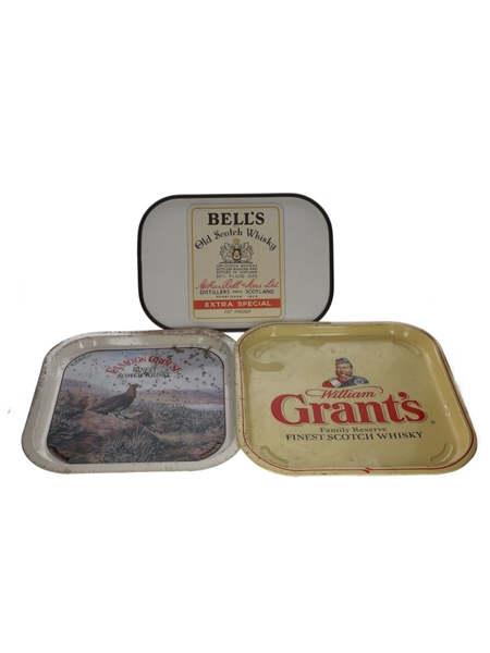 Bell's, Famous Grouse and Grant's Serving Trays  