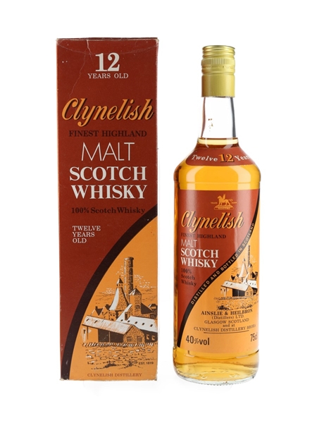 Clynelish 12 Year Old Bottled 1980s - Ainslie & Heilbron 75cl / 40%