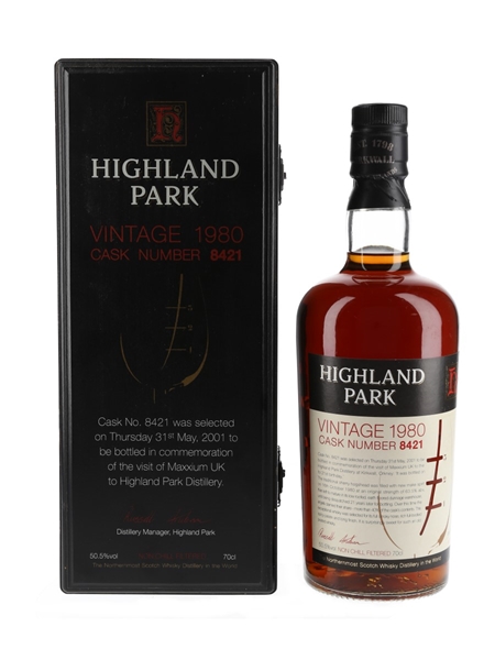 Highland Park 1980 21 Year Old Cask Number 8421 70cl / 50.5%