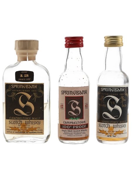 Springbank 12 & 15 Year OId  3 x 5cl