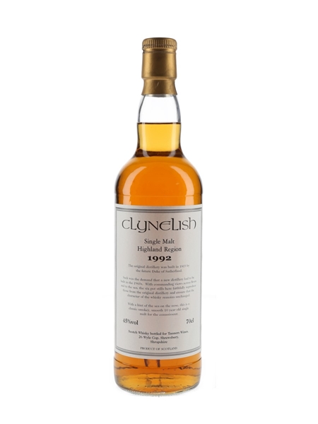 Clynelish 1992 10 Year Old Tanners Wines 70cl / 45%