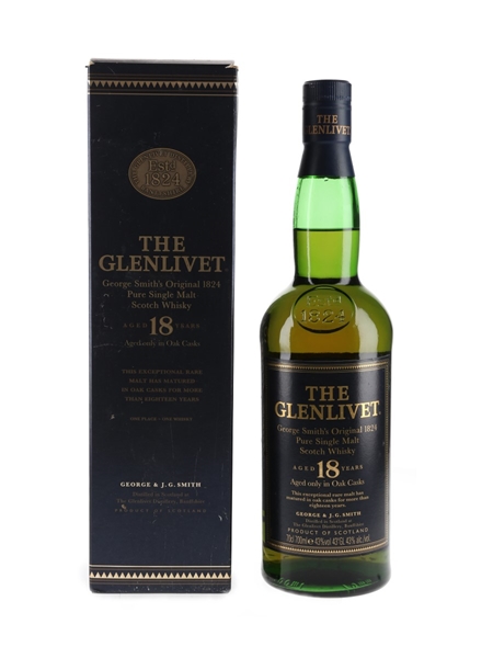 Glenlivet 18 Year Old Bottled 1990s-2000s 70cl / 43%