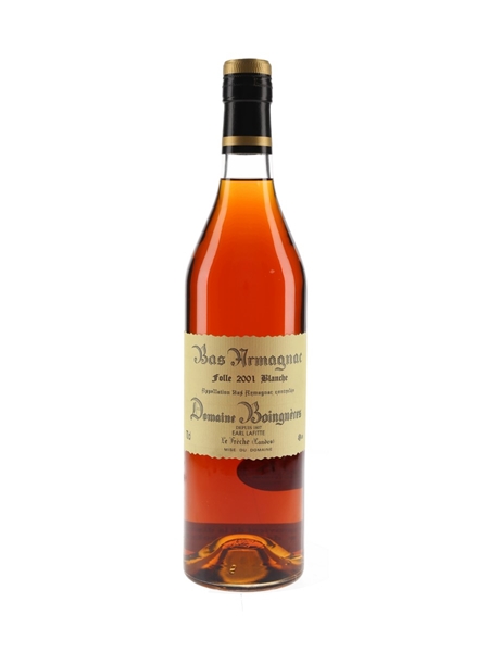 Domaine Boingneres 2001 Bas Armagnac Folle Blanche 70cl / 49%