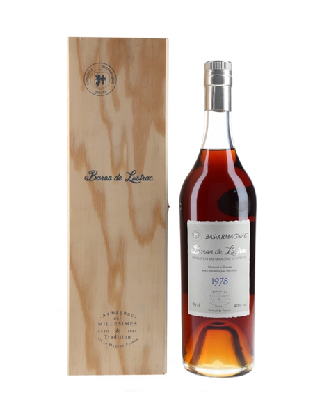 Baron De Lustrac 1978 Bas Armagnac  70cl / 40%