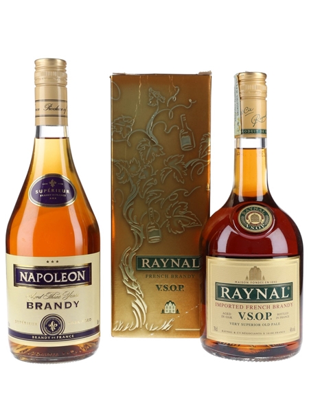 Napoleon 3 Star & Raynal VSOP Brandy  2 x 70cl