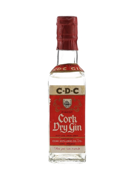 Cork Red Label Dry Gin Bottled 1950s 7cl