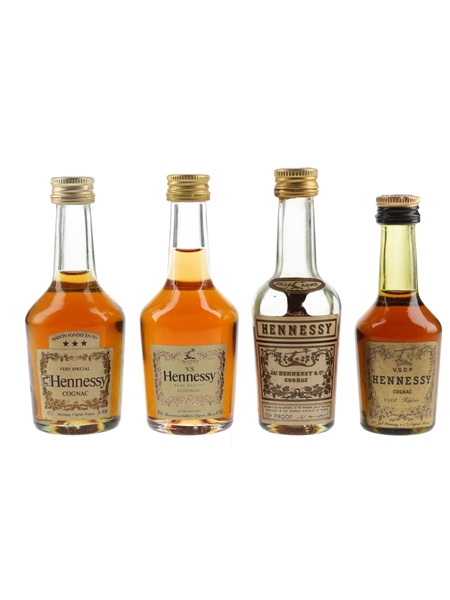 Hennessy Bras Arme, VS & VSOP Bottled 1960s-1990s 4 x 3cl-5cl / 40%