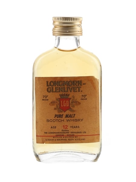 Longmorn Glenlivet 12 Year Old Bottled 1970s - Gordon & MacPhail 5cl / 40%