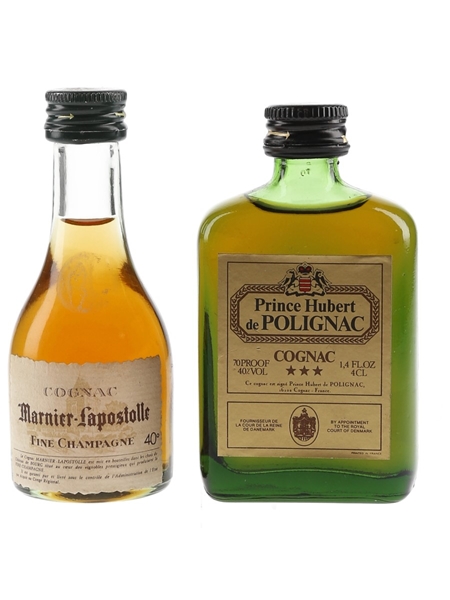 Prince Hubert De Polignac & Marnier Lapostolle Bottled 1970s-1980s 2 x 3cl-4cl / 40%