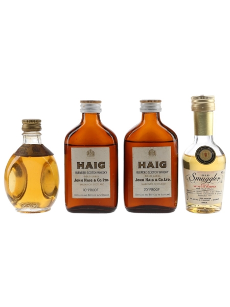 Dimple, Haig & Old Smuggler Bottled 1970s-1980s 4 x 5cl