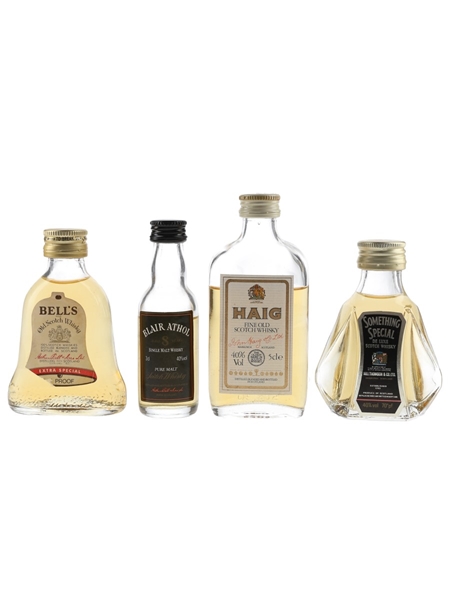 Bell's, Blair Athol, Haig & Something Special  4 x 3cl - 5cl