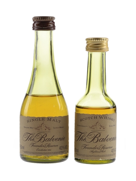 Balvenie Founder's Reserve Bottled 1980s 2 x 3cl-5cl / 40%