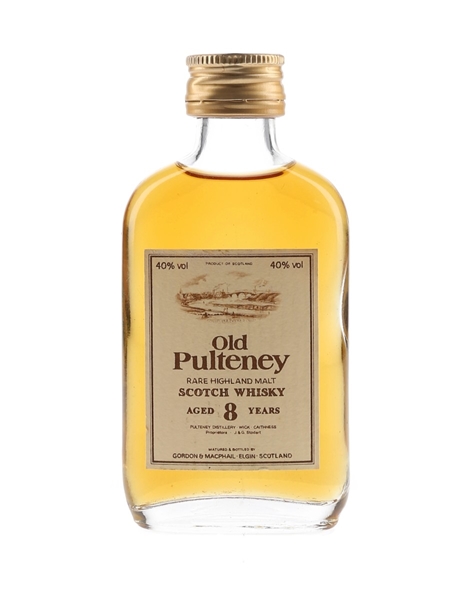 Old Pulteney 8 Year Old Bottled 1980s - Gordon & MacPhail 5cl / 40%